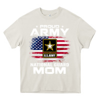 Cream proud army national guard mom with american flag gift pullover hoodie Heavy Core Tee - linhVisuals