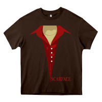 Chocolate Brown scarface Heavy Core Tee - linhVisuals