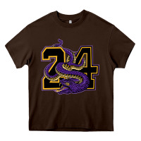 Chocolate Brown Mamba #24 Heavy Core Tee - linhVisuals