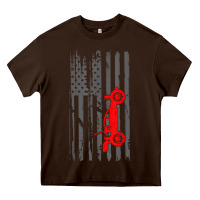 Chocolate Brown rc racing american flag radio control rc car t shirt Heavy Core Tee - linhVisuals