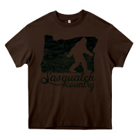 Chocolate Brown sasquatch country   sasquatch Heavy Core Tee - linhVisuals