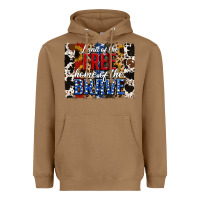 Toasted Coconut Land of the Free Home of the Brave Brushstroke Heavyweight Hoodie - Jasminsmagicworld