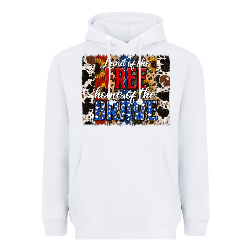 Land Of The Free Home Of The Brave Brushstroke Heavyweight Hoodie by Jasminsmagicworld | Teevron