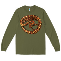 Army Green Corn Snake Illustrations Long Sleeve Tee - LillyAllenDesigns