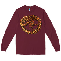 Burgundy Corn Snake Illustrations Long Sleeve Tee - LillyAllenDesigns