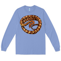 Colony Blue Corn Snake Illustrations Long Sleeve Tee - LillyAllenDesigns