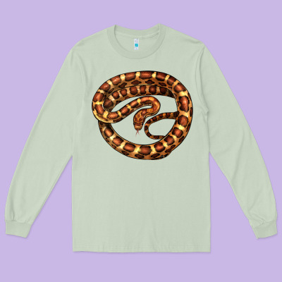 Corn Snake Illustrations Long Sleeve Tee Designed By Lillyallendesigns
