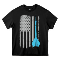 Black throwing darts   vintage usa american flag for dart players t shirt Heavy Core Tee - linhVisuals
