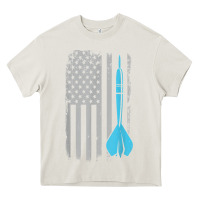 Cream throwing darts   vintage usa american flag for dart players t shirt Heavy Core Tee - linhVisuals