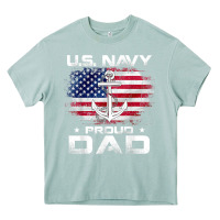 Arona u.s navy proud dad with american flag gift veteran day t shirt Heavy Core Tee - linhVisuals