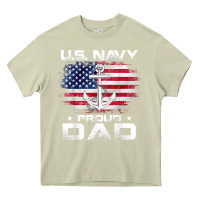 Mossy u.s navy proud dad with american flag gift veteran day t shirt Heavy Core Tee - linhVisuals