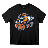 Black greenville swamp rabbits Heavy Core Tee - linhVisuals