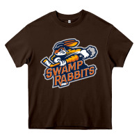 Chocolate Brown greenville swamp rabbits Heavy Core Tee - linhVisuals