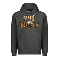 Charcoal Heather Pug Mom Premium Hoodie - Jasminsmagicworld