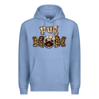 Colony Blue Pug Mom Premium Hoodie - Jasminsmagicworld