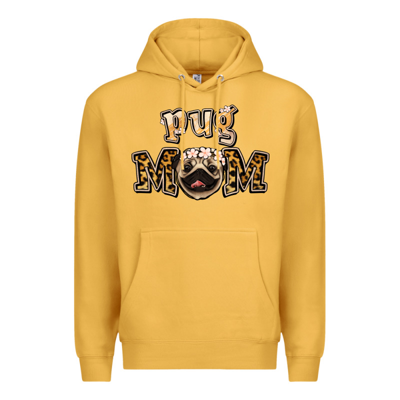 Pug Mom Premium Hoodie by Jasminsmagicworld | Teevron