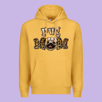 Pug Mom Premium Hoodie Designed By Jasminsmagicworld