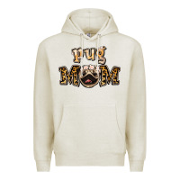 Oatmeal Heather Pug Mom Premium Hoodie - Jasminsmagicworld