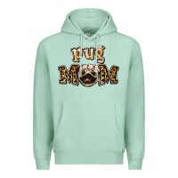 Seafoam Pug Mom Premium Hoodie - Jasminsmagicworld