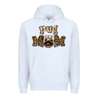 White Pug Mom Premium Hoodie - Jasminsmagicworld