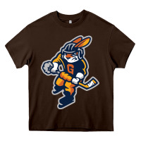 Chocolate Brown greenville swamp rabbits Heavy Core Tee - linhVisuals