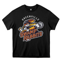 Black greenville swamp rabbits Heavy Core Tee - linhVisuals