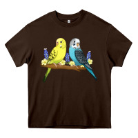 Chocolate Brown cute budgies Heavy Core Tee - linhVisuals