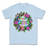 Dusty Blue Easter Day Flower Easter Classic Tee - OliviaCreatesArt