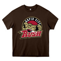 Chocolate Brown rapid city rush Heavy Core Tee - linhVisuals