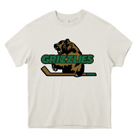 Cream utah grizzlies Heavy Core Tee - linhVisuals