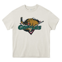 Cream utah grizzlies Heavy Core Tee - linhVisuals
