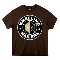 Chocolate Brown wheeling nailers Heavy Core Tee - linhVisuals