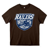 Chocolate Brown worcester railers Heavy Core Tee - linhVisuals
