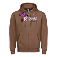 Chestnut easter he is risen matthew 28 6 Zipper Hoodie - Jasminsmagicworld