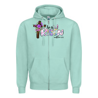 Seafoam easter he is risen matthew 28 6 Zipper Hoodie - Jasminsmagicworld