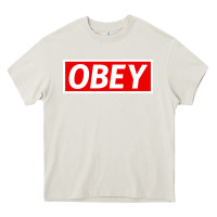 Cream obey Heavy Core Tee - linhVisuals