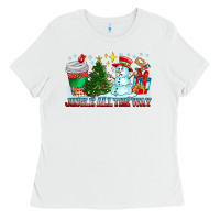White Jingle All The Way Ladies Tee - CowhideDigitalArt