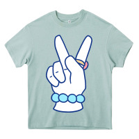 Arona girl peace sign Heavy Core Tee - linhVisuals
