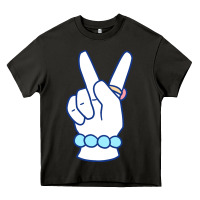 Asphalt girl peace sign Heavy Core Tee - linhVisuals