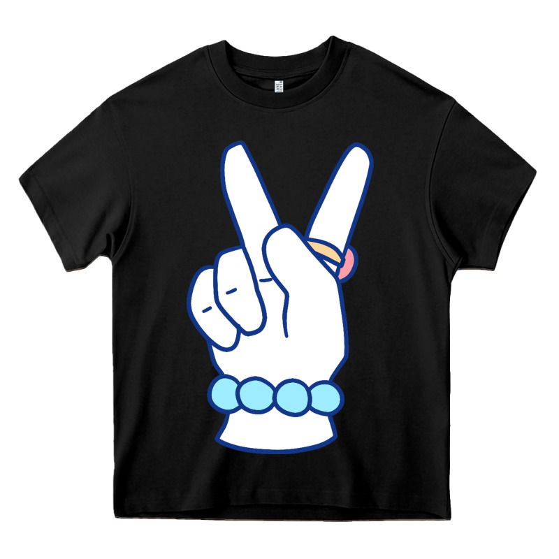 Girl Peace Sign Heavy Core Tee by linhVisuals | Teevron