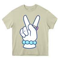 Mossy girl peace sign Heavy Core Tee - linhVisuals