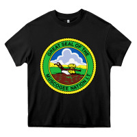 Black great seal of the muscogee nation Heavy Core Tee - linhVisuals