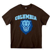 Chocolate Brown columbia university Heavy Core Tee - linhVisuals