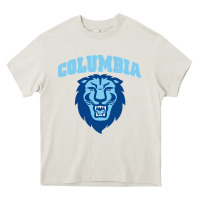 Cream columbia university Heavy Core Tee - linhVisuals