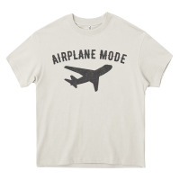Cream airplane mode funny traveling design with flying plane Heavy Core Tee - linhVisuals