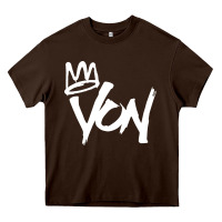 Chocolate Brown KING VON MERCH Heavy Core Tee - linhVisuals