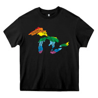 Black all michigan great lakes rainbow colors Heavy Core Tee - linhVisuals