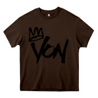 Chocolate Brown KING VON Heavy Core Tee - linhVisuals