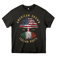 Asphalt american grown italian roots italy flag vintage tree Heavy Core Tee - linhVisuals