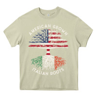 Mossy american grown italian roots usa italy flag tree Heavy Core Tee - linhVisuals